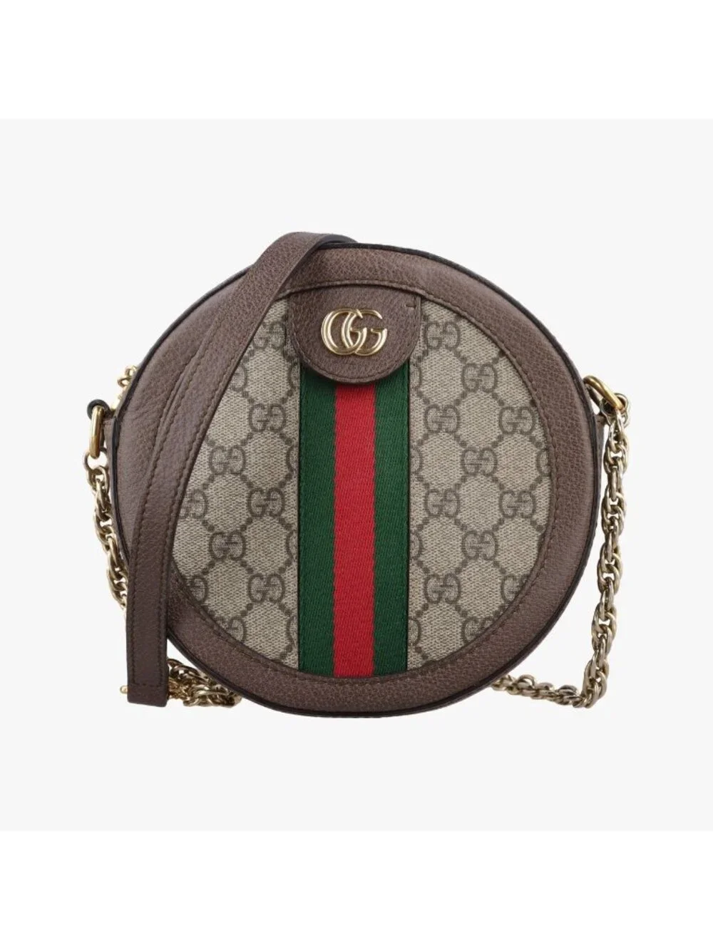 Gucci Ophidia Brown Beige Multi Canvas Leather Shoulder